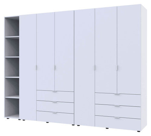 Фото шафи 3+3 ДСП з етажеркою ГЕЛАР ДОРОС (DOROS) білий