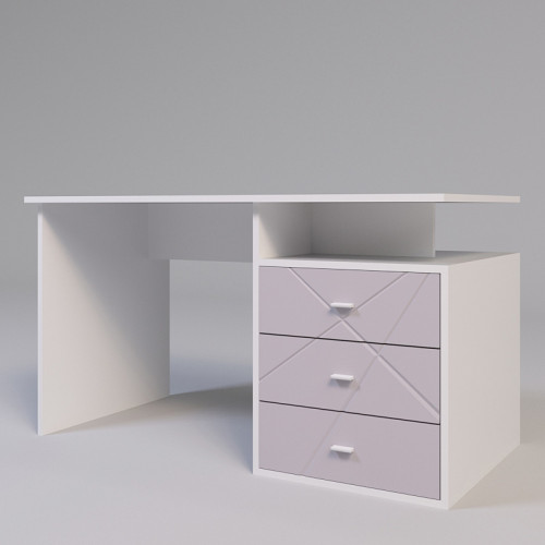 Фото письменного стола Х-СКАУТ Х-06П Санти белый / розовый