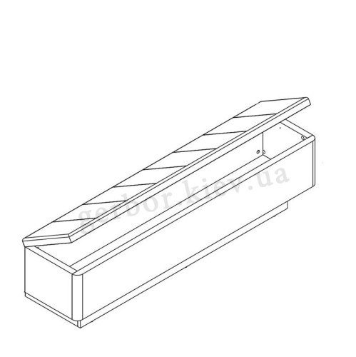 На фото схема прикроватной лавки 160 JAGGER MEBELBOS