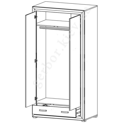 Фото меблів у дитячу МАРКУС БРВ – схема наповнення шафи