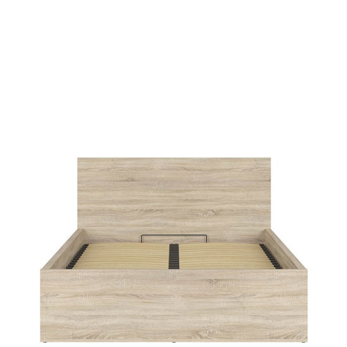 Фото кровати с полкой и подъемным механизмом TETRIX LOZ/140/B-POL BRW дуб сонома 