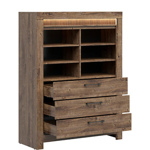 Фото стеллажа TORIN REG3S BRW – наполнение