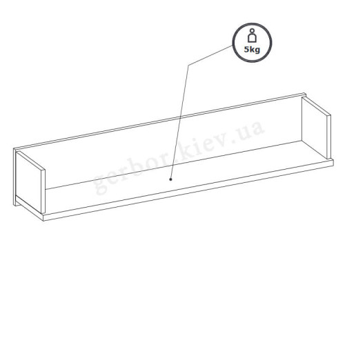 Фото полки KUBO KB9 BOGFRAN – схема нагрузки