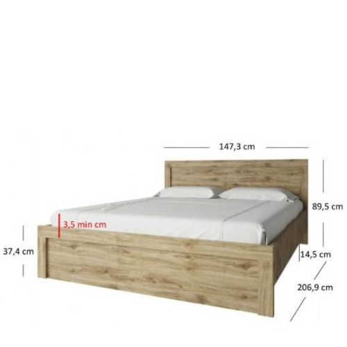 Фото ліжка 140 DOORSET MEBELBOS  – розміри