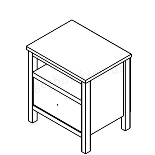 Фото приліжкової тумби ЧОС KOM1S Гербор – схема