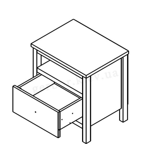 Фото приліжкової тумби ЧОС KOM1S Гербор – схема наповнення