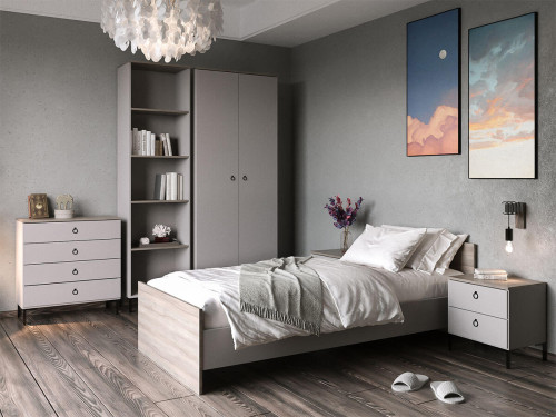 Фото шафи СІМПЛ SZF2D БРВ (ВМК) вяз ліберті світлий / кашемір в інтер'єрі дитячої