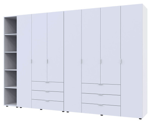 Фото шафи 3+4 ДСП з етажеркою ГЕЛАР ДОРОС (DOROS) білий