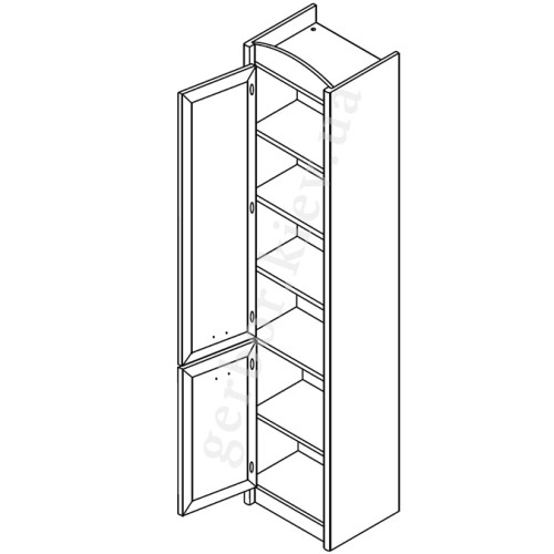 Фото пеналу REG2D САЛЕРНО Гербор з відкриванням вліво – схема наповнення
