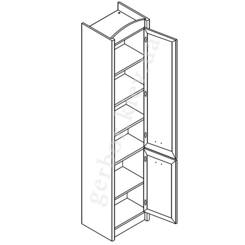 Фото пеналу REG2D САЛЕРНО Гербор з відкриванням вправо – схема наповнення