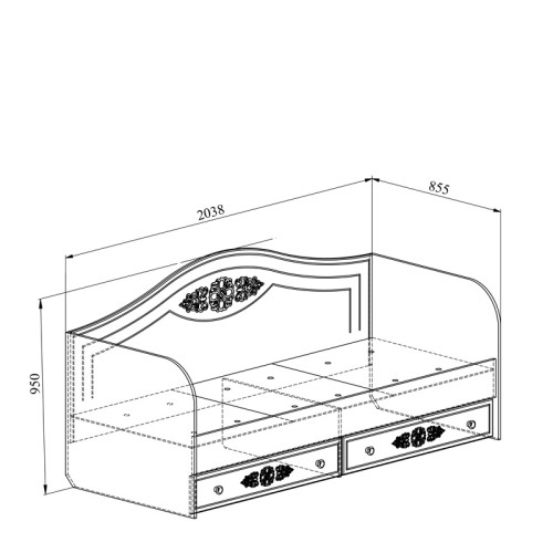 Фото диван-кровати 80 БЕЛЛЬ АС-10 Санти - размеры