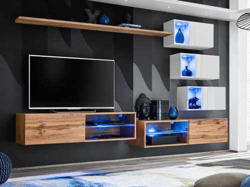 Фото гостиной SWITCH XXIV WTW ASM MEBLE дуб вотан / белый