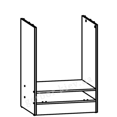 Фото тумби під плиту JUNONA LINE DPK/60/82 BBL BRW сонома – схема наповнення