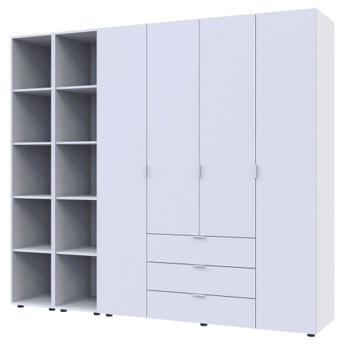 Фото шафи 4 ДСП з 2 етажерками ГЕЛАР ДОРОС (DOROS) білий