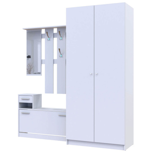 Фото передпокою ЕЛІС ДОРОС (DOROS) та шафа ПРОМО 2 ДСП білий