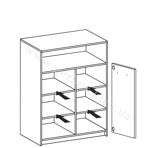 На фото схема стеллажа BOSS BS18 BOGFRAN