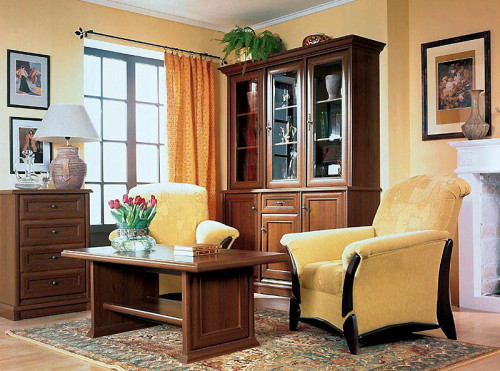 Фото комоду 4S/6 СОНАТА Гербор в інтер'єрі вітальні