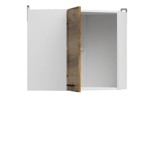 Фото навесного углового шкафа JUNONA LINE GNWU/57L BRW делано светлый с открыванием влево – наполнение