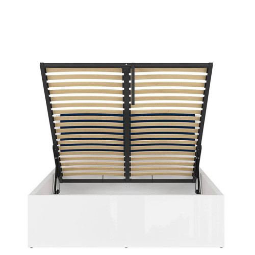 Фото подъемного основания кровати TETRIX LOZ/140/B-POL-NAK BRW белый глянец