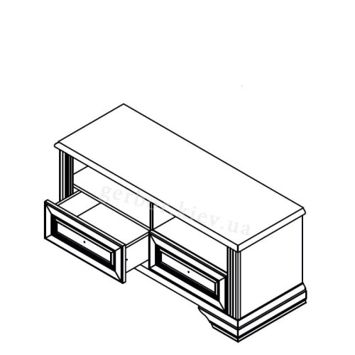 Фото тумби ТВ 2S ВАЙТ Гербор – схема наповнення
