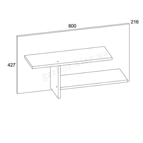 Фото панелі 80 DOORSET MEBELBOS – схема з розмірами