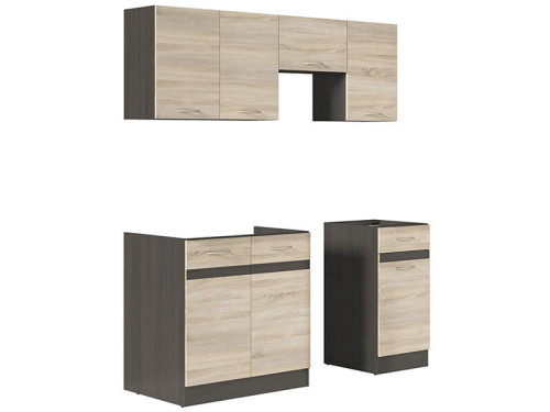 Фото кухні JUNONA LINE 170 BBL BRW сонома (без стільниці) – вигляд збоку