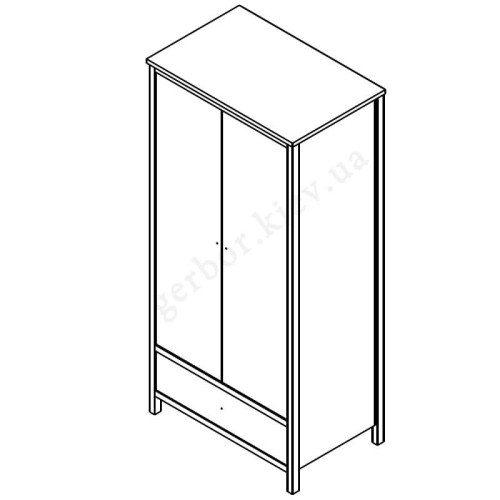 Фото шафи з полицями ЧОС SZF2D1S-POL Гербор – схема