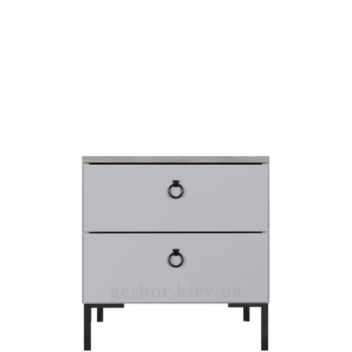 Фото приліжкової тумбочки СІМПЛ KOM2S БРВ (ВМК) вяз ліберті світлий / кашемір