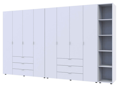 Фото шафи 4+4 ДСП з етажеркою ГЕЛАР ДОРОС (DOROS) білий
