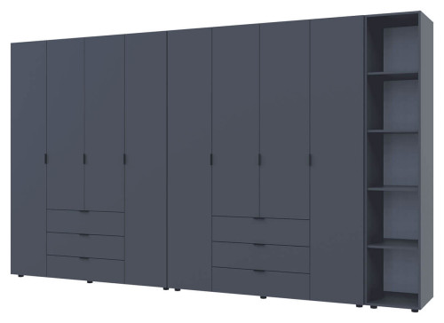 Фото шафи 4+4 ДСП з етажеркою ГЕЛАР ДОРОС (DOROS) графіт