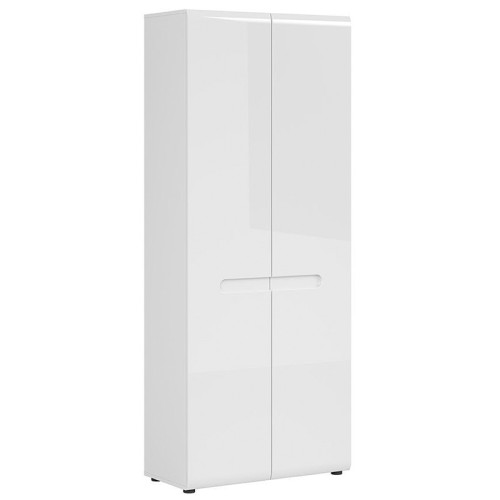 Фото шкафа AZTECA TRIO REG2D/19/8 BRW с белой глянцевой планкой