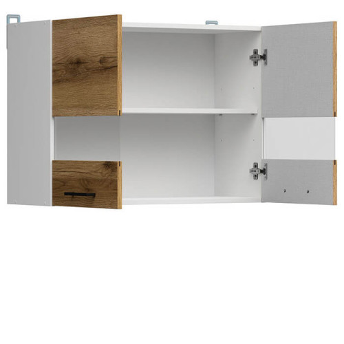 Фото навесной витрины JUNONA LINE G2W/80/57 BRW делано светлый – наполнение