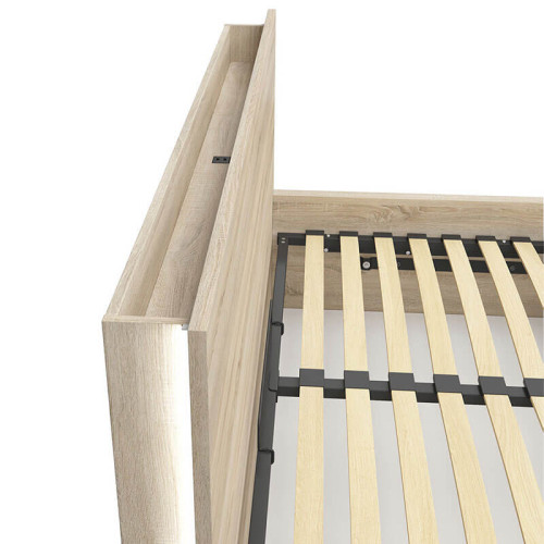 Фото полки с подсветкой кровати TETRIX LOZ/160/B-POL-NAK BRW дуб сонома