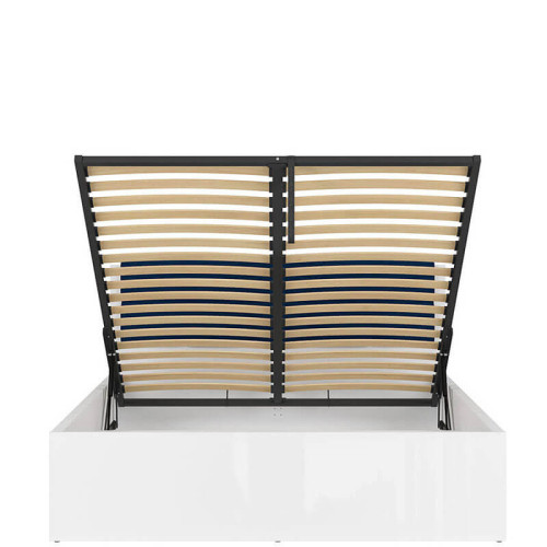 Фото подъемного основания кровати TETRIX LOZ/160/B-POL-NAK BRW белый глянец