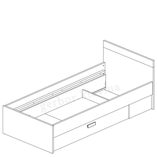 Фото кровати 90 KUBO KB10 BOGFRAN – схема