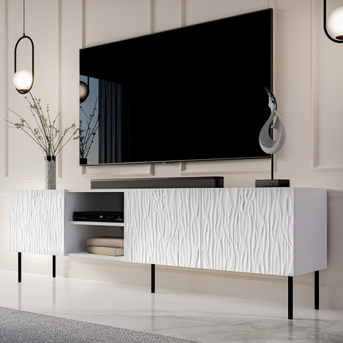 Фото тумби ТВ 190 JUNGLE CAMA MEBLE білий – з відкритим відділенням