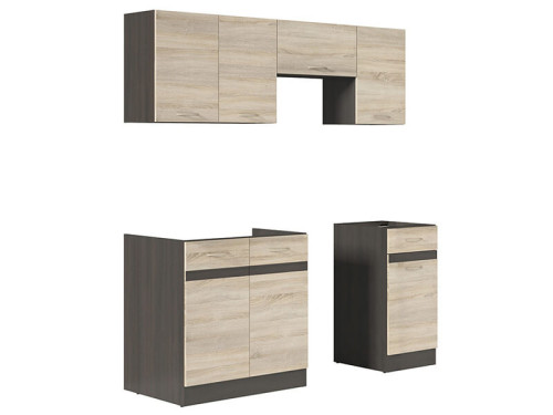 Фото кухні JUNONA LINE 180 BBL BRW сонома (без стільниці) – вигляд збоку