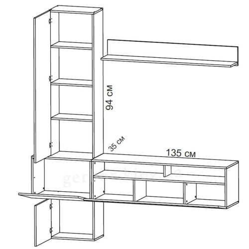 Фото вітальні ВЕНДІ Гербор – схема наповнення