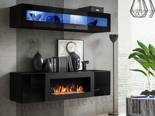 Фото гостиной FLY N2 ZZ ASM MEBLE черный / черный глянец