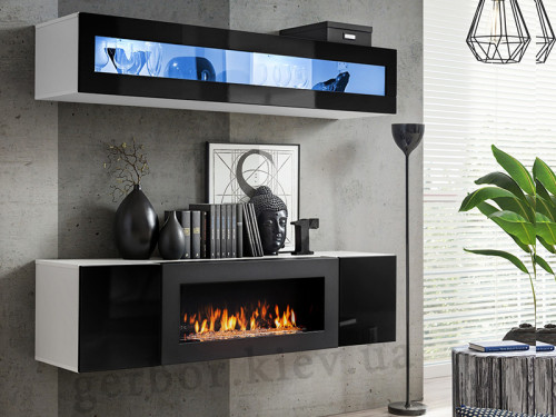 Фото гостиной FLY N2 WS ASM MEBLE белый / черный глянец