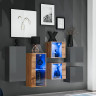Фото комплекта мебели для гостиной SWITCH SB3 GWT ASM MEBLE графит / дуб вотан