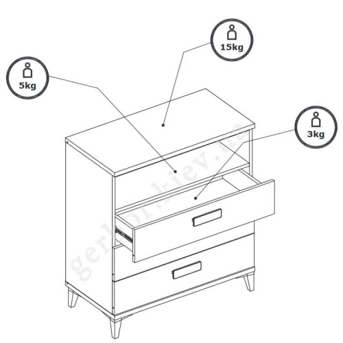 Фото детской KUBO BOGFRAN – схема комода