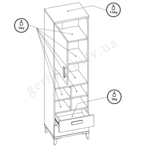 Фото детской KUBO BOGFRAN – схема стеллажа