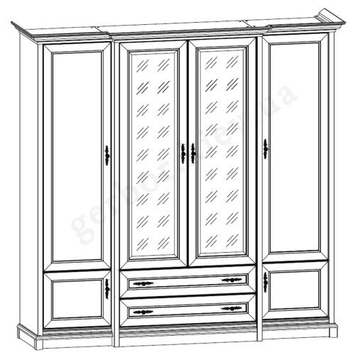 Фото шафи СОНАТА НЬЮ 4D2S Гербор – схема