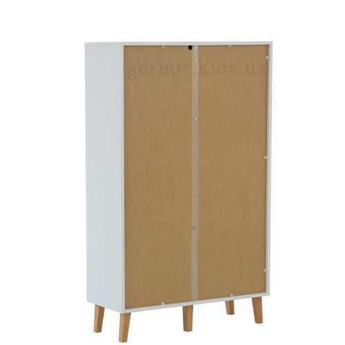 Фото низького стелажу TIMMY 1D1K ВМВ – вигляд збоку тильної сторони