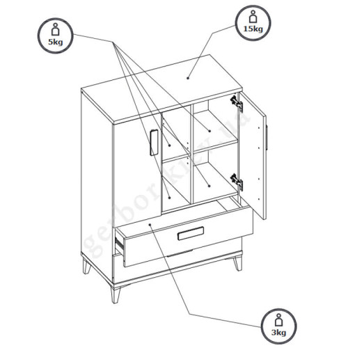 Фото гостиной KUBO BOGFRAN – схема тумбы