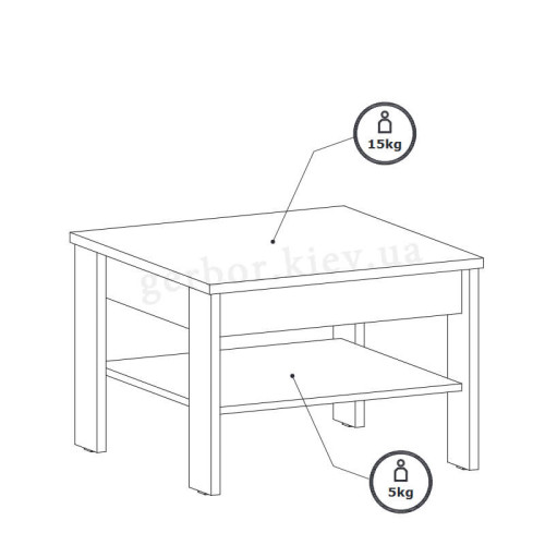 Фото гостиной KUBO BOGFRAN – схема журнального столика