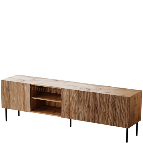 Фото тумби ТВ 190 JUNGLE CAMA MEBLE дуб вотан з відкритим відділенням – вигляд збоку