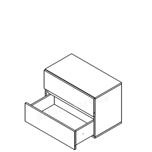 Фото тумби з шухлядами ЛОНДОН KOM2S Гербор – схема наповнення