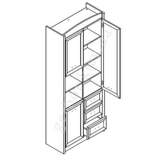 Фото меблів для дитячої САЛЕРНО Гербор – схема наповнення пеналу